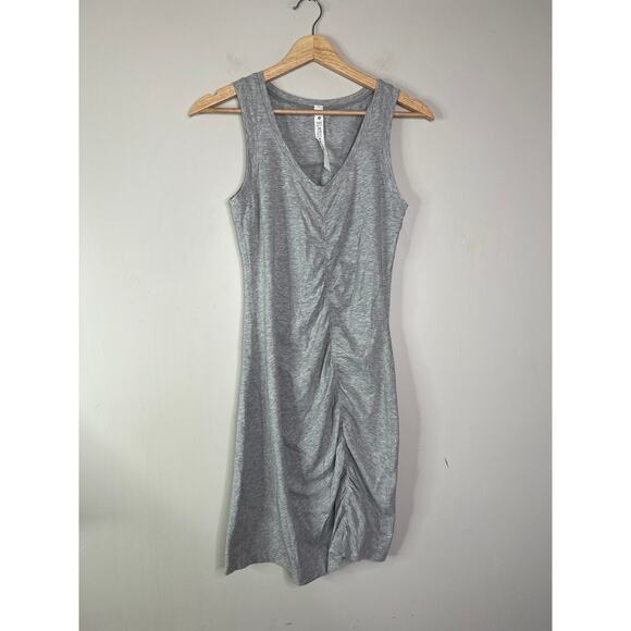 NEW Lululemon LA Tight To Body Ruched Sleeveless Gray Mini Dress Size: 2 - Picture 2 of 7